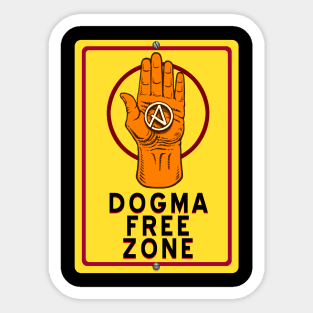 Dogma Free Zone Palm Sign Sticker